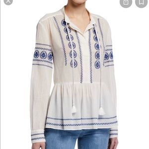 Derek Lam 10 Crosby Ailani boho embroidered top